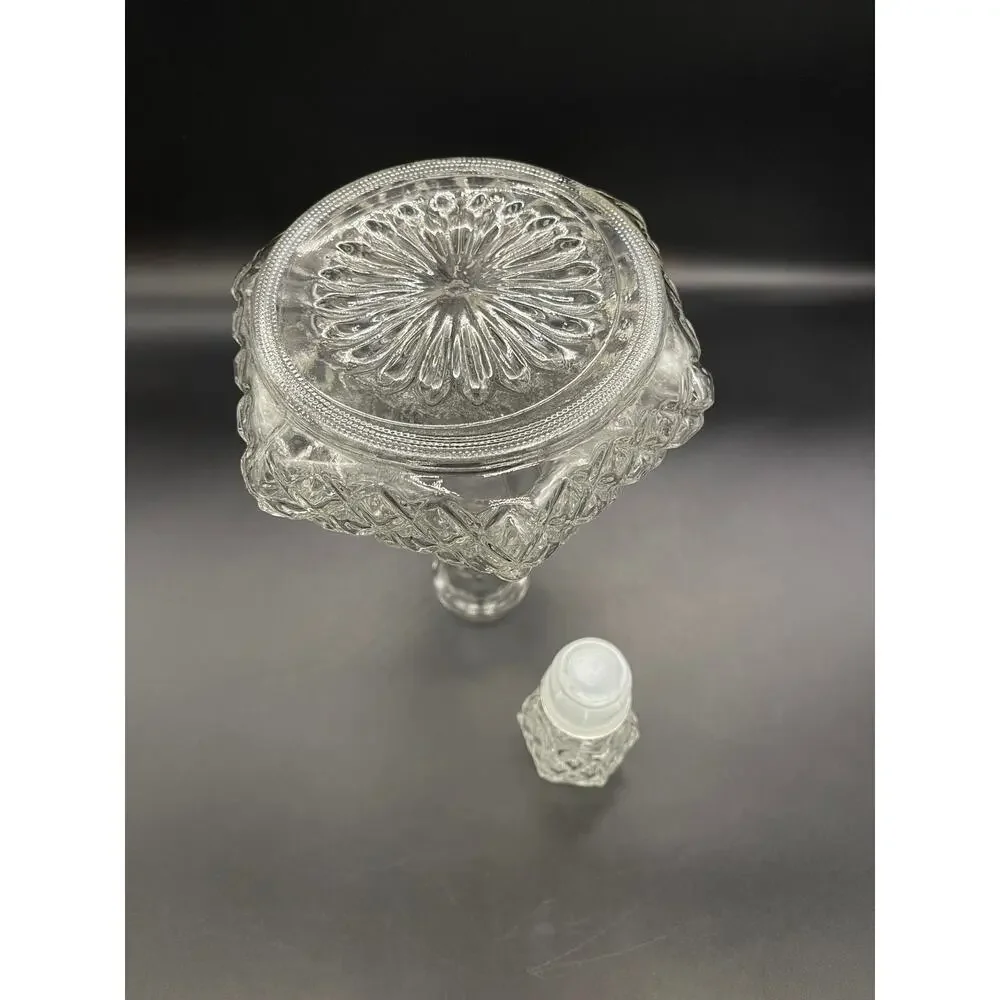 Vintage Wexford Clear Cut Glass Liqueur Decanter with Stopper